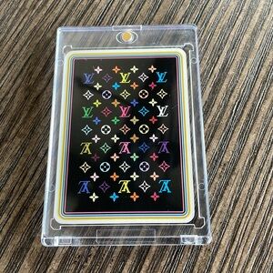 Louis Vuitton Black Murakami Playing Card in display case